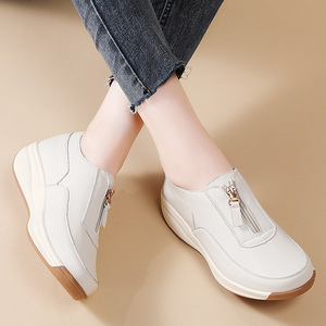 Nouveau de haute qualité 2025 moyen âge dames chaussures semelle épaisse fermeture éclair sans lacet mode femmes marche Sneaker USA Offre Spéciale modèles <span class=keywords><strong>marque</strong></span> - Product Image 4