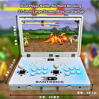 Pandora 2026 Nouvelle machine d'arcade portable pliable de 21 pouces pour deux joueurs, console de jeu rétro tout-en-un avec double joystick