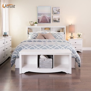 Precio de <span class=keywords><strong>fábrica</strong></span> de MDF moderno personalizado de madera blanco cabecero moderno <span class=keywords><strong>muebles</strong></span> de dormitorio con de almacenamiento de alta cabecero de cama - Product Image 2