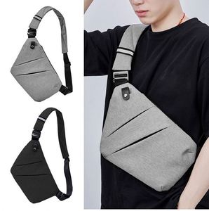 New Trendy Mens Canvas Chest Bag Sports Fanny Pack Cross Body Multi-function Single Shoulder Anti-theft <b>Backpack</b> - Product Image 3
