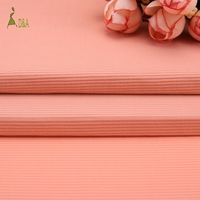 Tela de Punto Acanalado de Doble Cara, Alta Elasticidad, 40s, 155gsm, Suave, 76% Nailon, 24% Elastano, Secado Rápido, Transpirable, Elástica, para Yoga