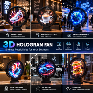 Ventilateur holographique 3D double face pour extérieur de 42 cm – Solution publicitaire compacte bidirectionnelle - Product Image 5
