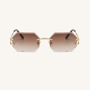 <span class=keywords><strong>Lunettes</strong></span> de soleil octogonales sans cadre, à la mode, pour femmes et hommes, Uv400, nouveau Style de rue, tendance, <span class=keywords><strong>2023</strong></span> - Product Image 1
