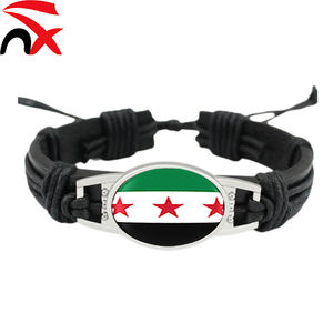 Set <span class=keywords><strong>di</strong></span> Gioielli con Bandiera e Mappa Siriana <span class=keywords><strong>di</strong></span> Alta Qualità, Bracciale, Collana e Orecchini per Uomo e Donna, Idea Regalo - Product Image 2