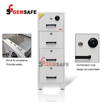 (AD-4CK) tahan api 4 laci kabinet GEMSAFE api File aman keamanan api loker