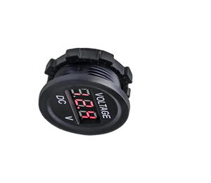 Voltmètre numérique étanche 12V 24V avec affichage LED pour testeur de tension de batterie de voiture, moto et bateaux (courant continu) - Product Image 1
