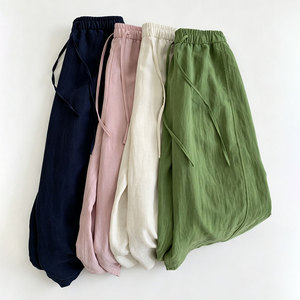 <span class=keywords><strong>Pantaloni</strong></span> Estivi da Donna in <span class=keywords><strong>Lino</strong></span> a Vita Alta, Comodi e Freschi, con Elastico in Vita, Morbidi e Casual per Vacanze e Outfit Quotidiani - Product Image 5