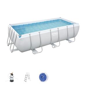<span class=keywords><strong>PISCINA</strong></span> Rectangular de PVC con marco de metal, 4,04 m x 2,01 m x 1m, con bomba de <span class=keywords><strong>filtro</strong></span> de arena - Product Image 2