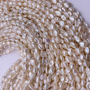 Perles naturelles 100% authentiques pour fabrication de bijoux, cultivées <span class=keywords><strong>en</strong></span> eau douce, blanches, verticales, pierres de 36 <span class=keywords><strong>cm</strong></span> perforées, qualité 3A, <span class=keywords><strong>6</strong></span>-7mm, qualité 3A - Product Image 5