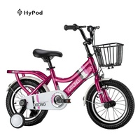 Vélo enfant pas cher à une vitesse avec siège, 4 roues, pour filles de 2 à 7 ans, en acier, 14, 16, 18 pouces