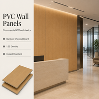 Panneaux muraux en PVC pour centre commercial, panneau en charbon de bambou pour mur de fond intérieur, revêtement mural