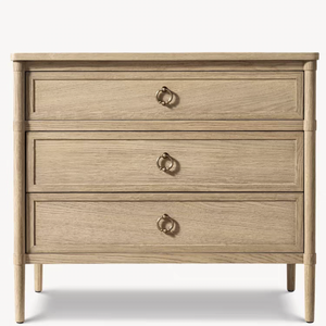 Mueble <span class=keywords><strong>de</strong></span> Madera Maciza Estilo Americano Antiguo con Cajones <span class=keywords><strong>y</strong></span> Armario para Dormitorio, Estilo Francés Simple, Pequeño Mueble <span class=keywords><strong>de</strong></span> Almacenamiento Lateral para Cama - Product Image 1