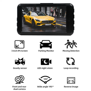 <span class=keywords><strong>2025</strong></span> nuovo arrivo HD 720P auto Dash Cam 3 'schermo Park Monitor per la guida registrazione <span class=keywords><strong>DVR</strong></span> fotocamera Wifi opzionale obiettivo posteriore opzionale - Product Image 3