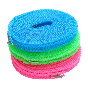 Windproof Clothesline Round 5m 10m Blue Hook Type Outdoor Drying Line Household Use - Product Image 5