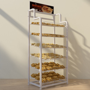 Trung Quốc Nhà sản xuất trực tiếp bán bánh hiển thị đứng kim loại bánh mì kệ trưng bày - Product Image 2