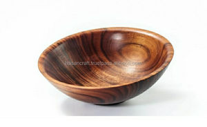 Bol de madera con patas para uso en el hogar, Bol de madera para frutas y ensaladas de alta calidad y aspecto clásico para Hotel y restaurante - Product Image 4