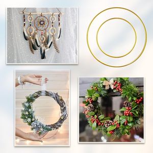 Fabricant Dreamcatcher Supplies – Anneaux floraux <span class=keywords><strong>en</strong></span> métal macramé de différentes tailles <span class=keywords><strong>pour</strong></span> la confection de décorations murales - Product Image 3