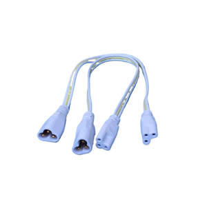 Lampada <span class=keywords><strong>a</strong></span> <span class=keywords><strong>tubo</strong></span> <span class=keywords><strong>LED</strong></span> T5 T8 connettore maschio femmina <span class=keywords><strong>a</strong></span> 3 fori cavo di prolunga 50cm - Product Image 1