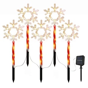 Kẹo <span class=keywords><strong>LED</strong></span> năng lượng mặt trời ánh sáng pentagram Santa clauses sao cho vườn ngoài trời Halloween trang trí Pathway IP65 đánh giá cho giáng sinh noel - Product Image 5