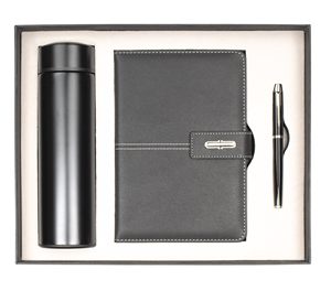 Customizable Leather Notebook Corporate Gift Set A5 Diary Wholesale Promotional Luxury Business Pen USB Drive Note <b>Book</b> Set - Product Image 1