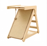 Griffoir et plateforme de saut triangulaire stable en papier écologique pour chat, design moderne et épuré, toutes saisons