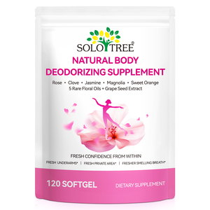 SOLOTREE Integratore Naturale Deodorante per il Corpo in Softgel, Profumo Floreale a Lunga Durata, Freschezza per Donne - Product Image 1