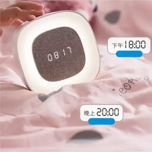 Factory Direct Digital Alarm Clock With Night Light Lamp Bedroom Table Desk Led Lamp Night Light With Alarm Clock