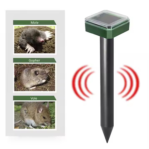 Repelente ultrasónico de topos y roedores con energía solar, disuasorio de topos para exteriores y control de plagas de serpientes, fuente eléctrica - Product Image 3