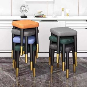 Luxury stackable <b>stool</b>, stylish living room <b>stool</b>, modern minimalist dining table <b>stool</b>, creative dressing <b>stool</b>, thickened. - Product Image 2