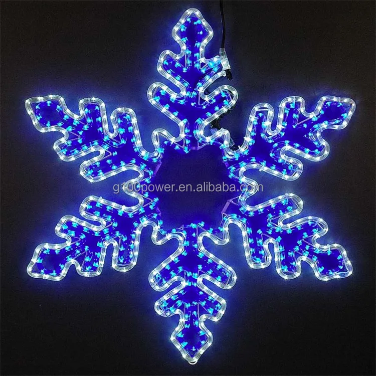 Özel tasarım LED halat noel motifi ışıkları kar tanesi açık noel günü tatil
