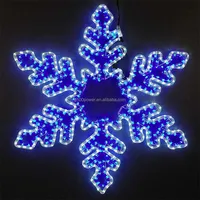 Cuerda de luces LED con diseño personalizado para Navidad, copos de nieve para exteriores, vacaciones