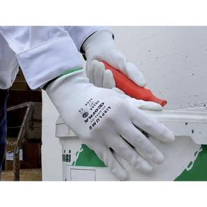 Guantes Cofra AIRPLUME de poliuretano blanco con protección mecánica media (12 pares) - Product Image 2