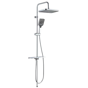 Abs + thép không gỉ vòi hoa sen đặt thanh trượt với Chrome ABS chủ và khung tắm thiết lập với đầy đủ Chrome - Product Image 1