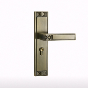 Zinc Alloy Room Door <b>Lock</b> with Keys Door <b>Handle</b> <b>Lock</b> on Plate Home - Product Image 3