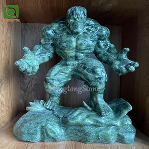 Mármol Natural Tallado Oficina Habitación Decoración <span class=keywords><strong>Hulk</strong></span> Película Personajes Escultura - Product Image 3