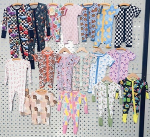 Bebek bambu elyaf bebek giyim çocuklar için butik 2 takım kıyafet yenidoğan Romper tulum todsleeper uyuyan giymek bambu pijama - Product Image 2