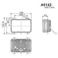 Lampe de Travail Agricole Jo-hn Dee-re 4x6 Inch LED 40W High Low Beam Led Tractor Working Light
