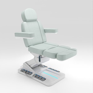 Lit de massage électrique de luxe à 4 moteurs, en cuir synthétique, éponge haute densité, lit facial réglable pour clinique de beauté haut de gamme - Product Image 3
