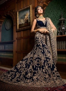 ใหม่-ที่สวยงามเจ้าสาวที่สวยงาม Koti ,Lehenga ชุดหรูหราประดับคริสตัลลูกปัดแก้วหินทำงานสำหรับงานแต่งงาน = 2021 - Product Image 2