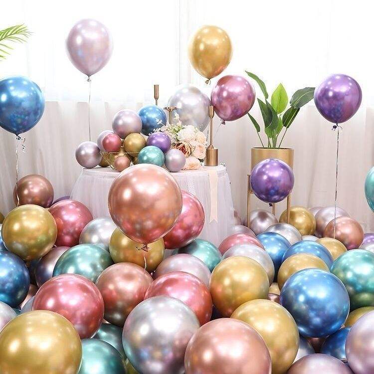 Wholesale Metal Chrome Color Latex Balloons 18 Inch 3.6 Grams Wedding Party Decoration Balloons
