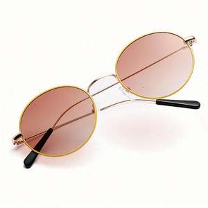 Lunettes de soleil vintage tendance 2019 pour hommes, monture en alliage, verres dégradés, protection UV400, lunettes rondes pour femmes - Product Image 1
