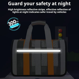 Joymyeカスタム高級ペット犬旅行キャリアバッグスタイリッシュなシングルメッシュ構造通気性ポータブル猫用ジッパー付き閉鎖 - Product Image 4