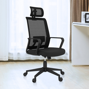 Yaheetech sedia da scrivania in rete traspirante con rotelle ergonoica
