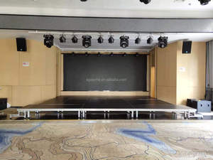 Portable Aluminum Alloy Stage Deck Simple Mobile T-Round Stage with Lift Function for Exhibitions and Shows - Product Image 5