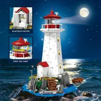 DK 6033 MOC Faro Rompecabezas de Ensamblaje, Modelo de Vista de Calle Costera, Colección de Escritorio, Regalos, 1555 Piezas, Sets de Bloques de Construcción