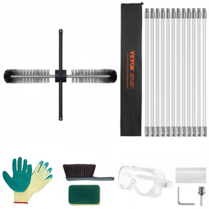 Kit de limpieza de chimeneas Vevor de 39 pies con cepillo flexible de nailon, varillas y accesorios para limpiar el conducto de la chimenea - Product Image 1