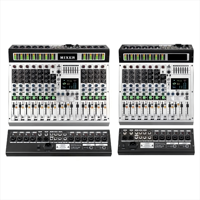 Nouvelle table de mixage audio numérique professionnelle 8 canaux avec 99 effets, 2 moniteurs et alimentation fantôme USB +48V