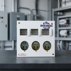 BHAMMAR 3 ซ็อกเก็ต + TPN MCB 30/3 AMP กล่องกระจายไฟ 20A 120V IP54 กล่องโลหะล็อคป้องกันการงัดแงะในร่ม - Product Image 3
