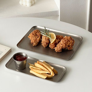 Großhandel 304 Edelstahl Rechteckige Servierplatte für <span class=keywords><strong>Korean</strong></span> BBQ Restaurant Café und Zuhause - Product Image 5