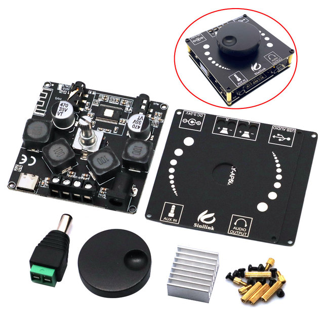 50W+50W  5.0 Digital TPA3116 Audio Power Amplifier Class D 10W~200W HiFi Stereo TPA3116D2 USB Sound Card App AMP...